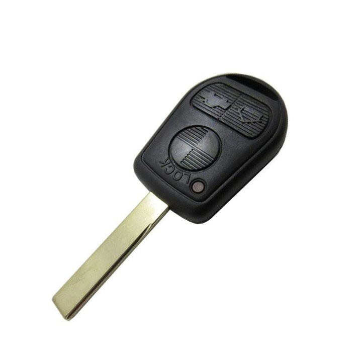 Carcasa cheie neagra cu lamela si 3 butoane compatibila BMW