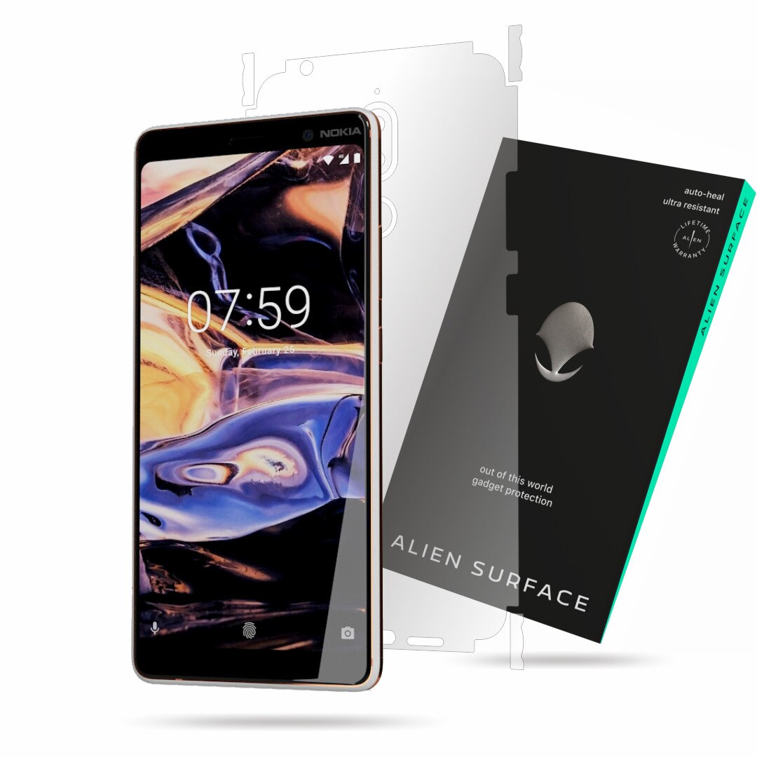 Folie Alien Surface, Nokia 7 Plus, protectie spate, laterale
