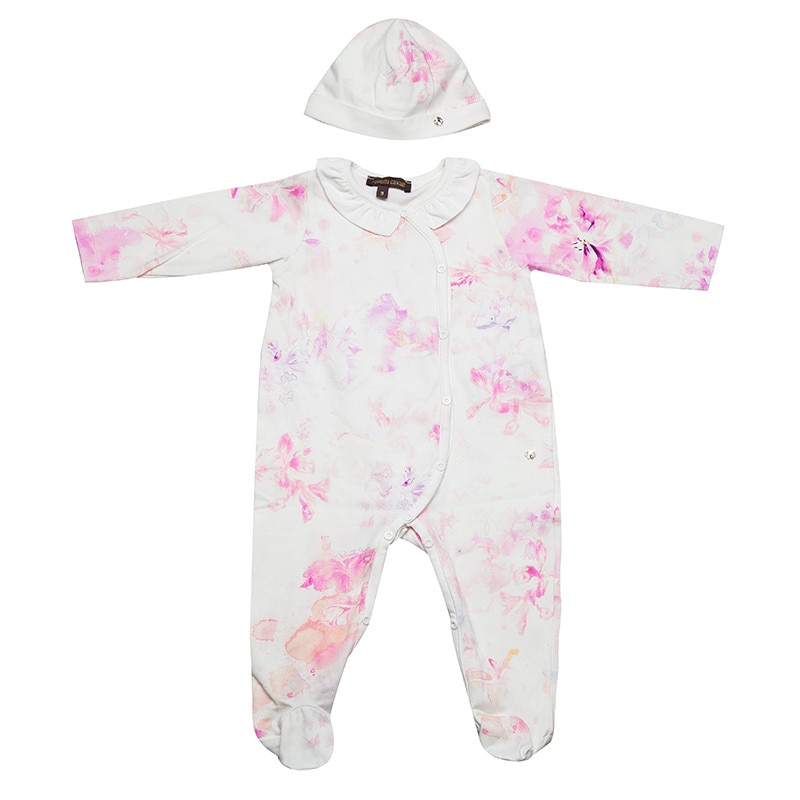 Set Roberto Cavalli , imprimeu Flower, bumbac, 9 luni