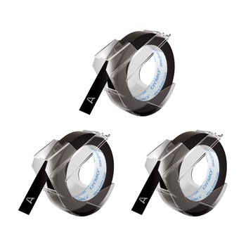 Etichete plastic embosabile DYMO DY847730 Omega, 9mmx3m, negru, 3buc/set, S0847730 Etichete plastic embosabile DYMO DY847730 Omega, 9mmx3m, negru, 3buc/set, S0847730