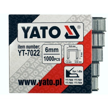 Capse, Yato, YT-7022, 6mm, 1000 buc Capse, Yato, YT-7022, 6mm, 1000 buc