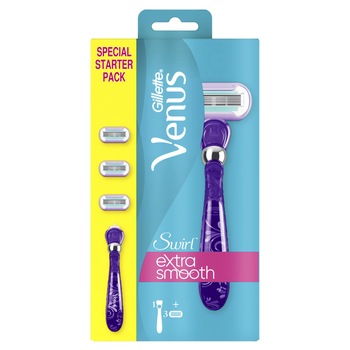 Aparat de ras pentru femei Gillette Venus Swirl + 2 rezerve Aparat de ras pentru femei Gillette Venus Swirl + 2 rezerve