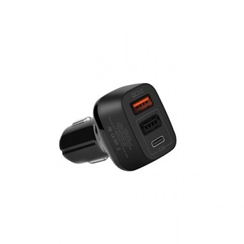 Incarcator auto, Hoco Z15A Kuso, 3 x Type C, Black Incarcator auto, Hoco Z15A Kuso, 3 x Type C, Black