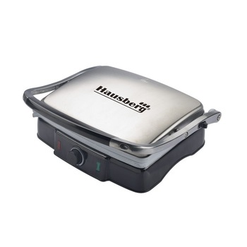 Grill si Sandwich Maker Electric Hausberg, 2200 W, Inox,invelis antiaderent Grill si Sandwich Maker Electric Hausberg, 2200 W, Inox,invelis antiaderent