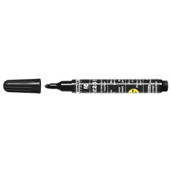 Marker permanent Stanger, varf rotund, 2-4 mm, Negru Marker permanent Stanger, varf rotund, 2-4 mm, Negru