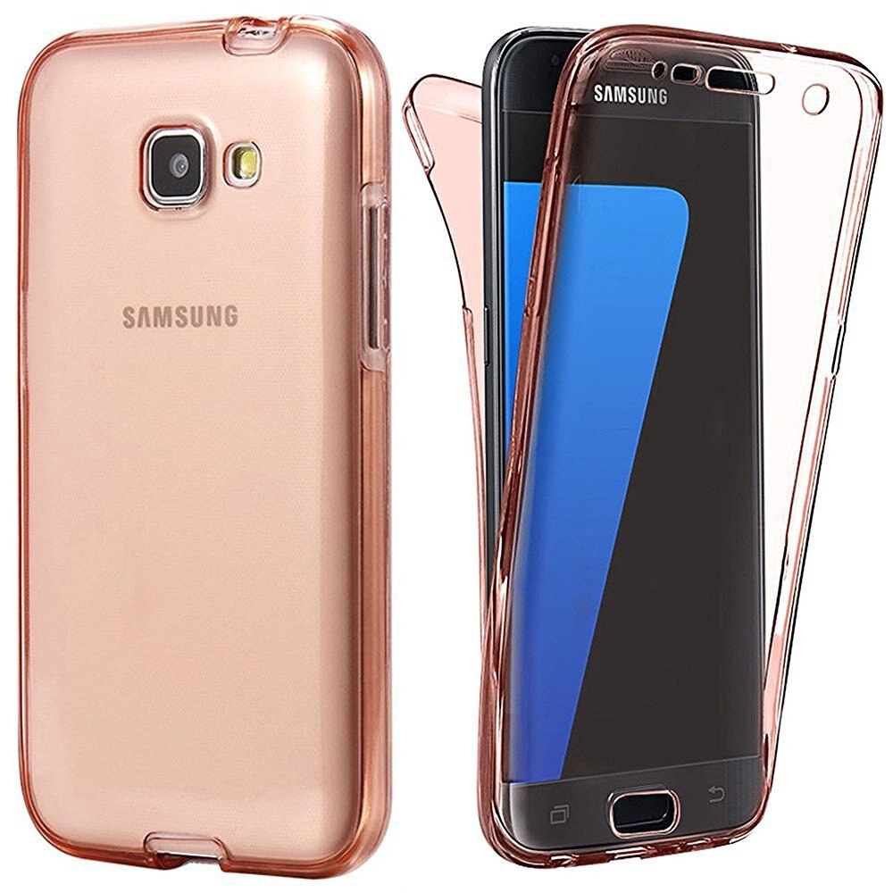 Husa Samsung Galaxy A3 2017 Silicon TPU 360 grade - roz