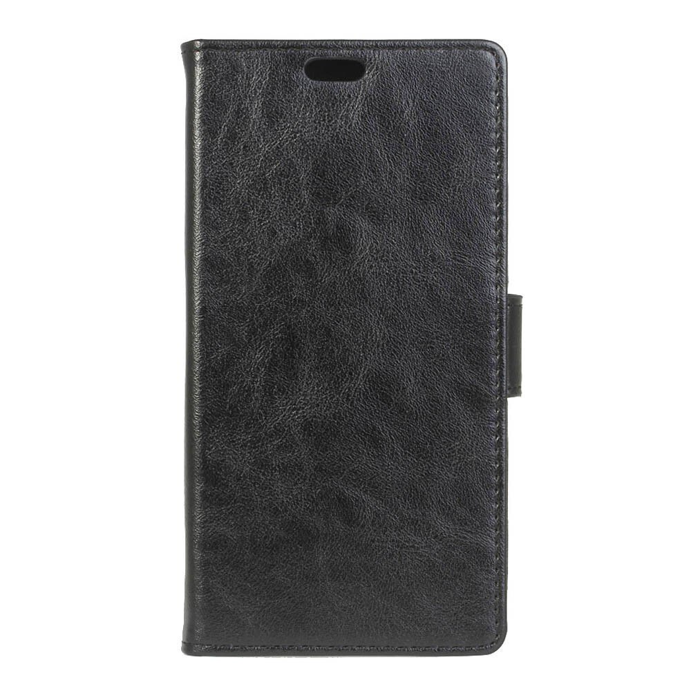 Husa Crazy Horse flip din piele eco Samsung Galaxy A3 2017 - negru
