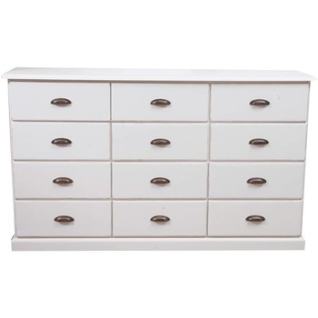 Comoda cu 12 sertare - alba, Mobila lemn masiv, TUSCAN FURNITURE, 170 x 40 x 100 cm Comoda cu 12 sertare - alba, Mobila lemn masiv, TUSCAN FURNITURE, 170 x 40 x 100 cm