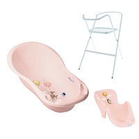 Set cadita alb Forest Fairytail Roz 86 cm + suport metalic + suport anatomic cadita