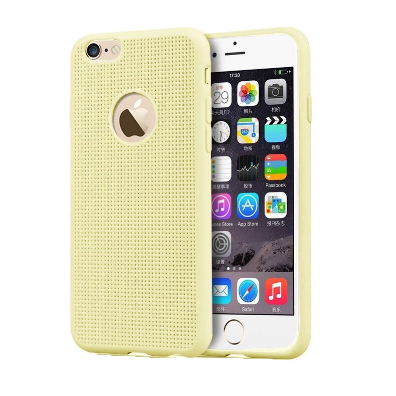 Husa iPhone 6 / iPhone 6s silicon TPU impletit - bej