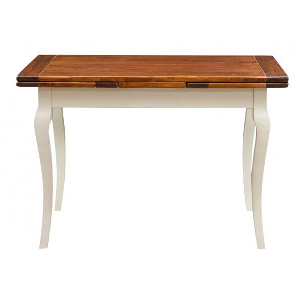 Masa extensibila - alb/nuc, TUSCAN FURNITURE, Lemn Masiv, 120(210) x 80 x 80 cm