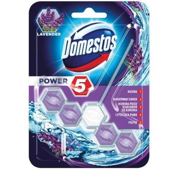 Odorizant toaleta Domestos Power 5, Lavanda, 55 g