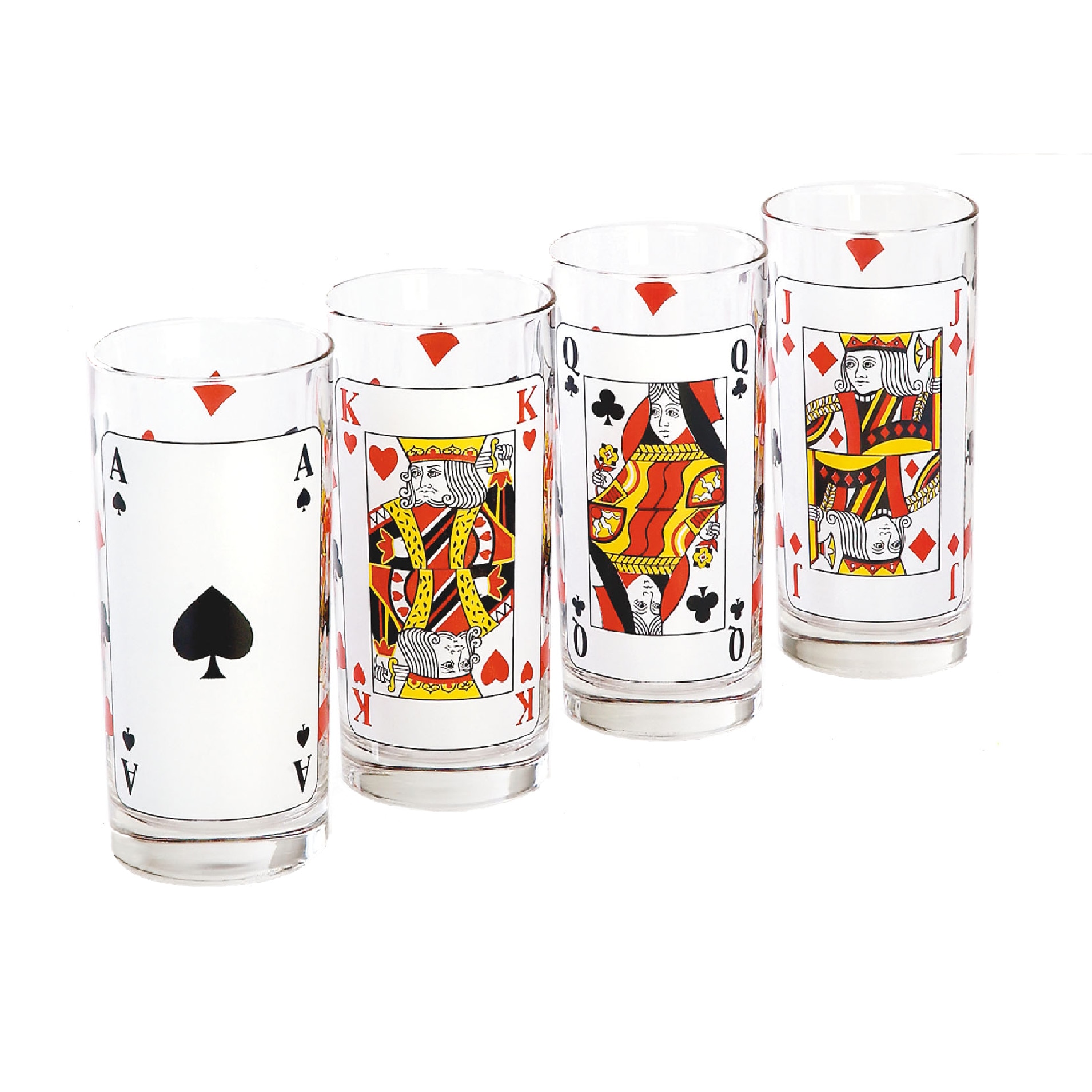 Set 4 pahare bere, 450 ml, decorat