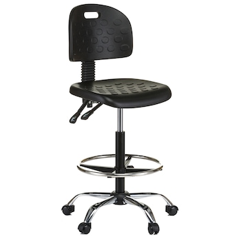 Scaun laborator QMOBILI 1290 EXT BETA Negru, suport picioare, sezut si spatar poliuretan, baza cromata, mecanism syncron, role gumate Scaun laborator QMOBILI 1290 EXT BETA Negru, suport picioare, sezut si spatar poliuretan, baza cromata, mecanism syncron, role gumate
