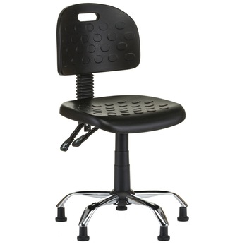 Scaun laborator QMOBILI 1290 BETA VE Negru, sezut si spatar poliuretan, baza cromata, mecanism syncron, ventuze Scaun laborator QMOBILI 1290 BETA VE Negru, sezut si spatar poliuretan, baza cromata, mecanism syncron, ventuze