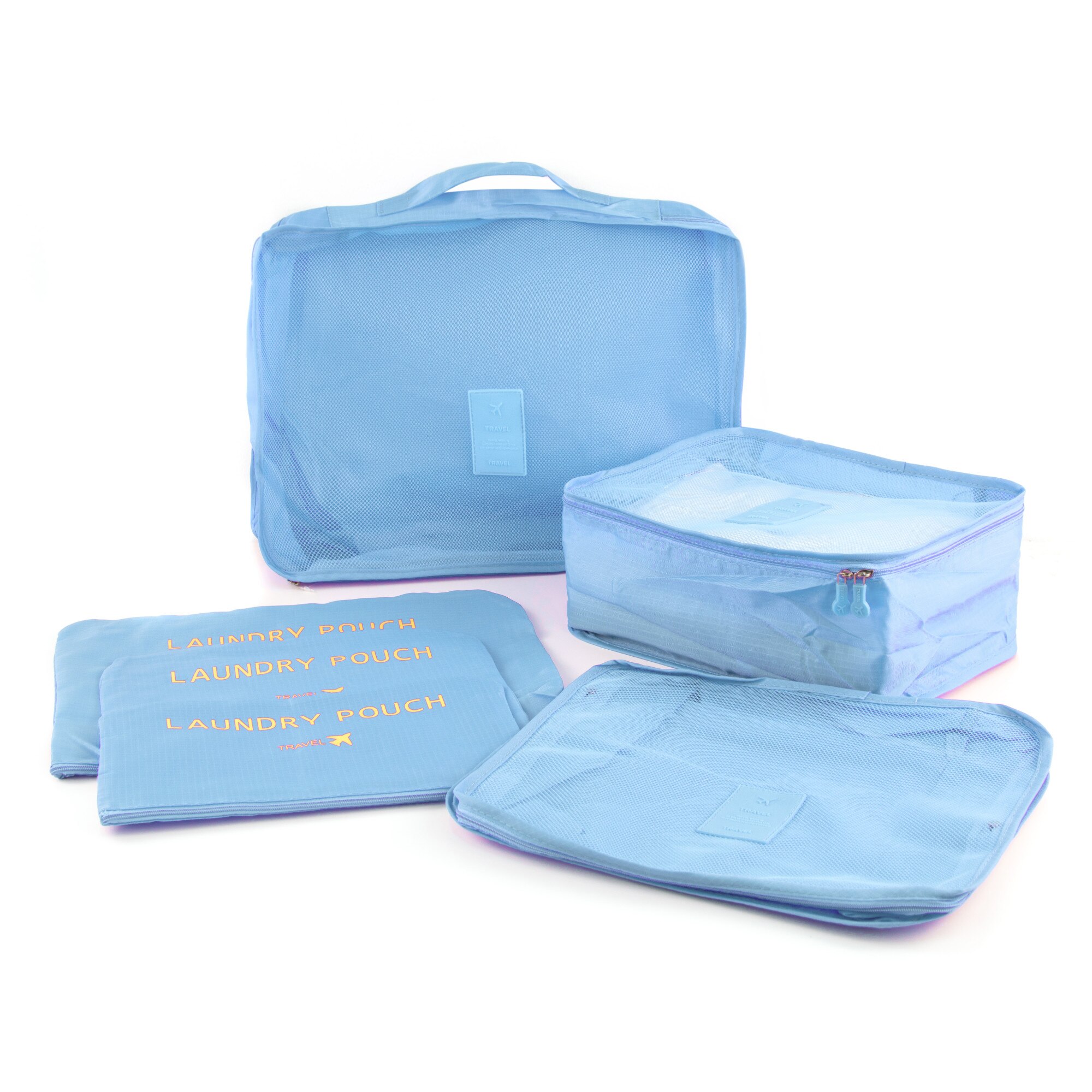 Set 6 accesorii de organizare bagaje G1117-316-bleu