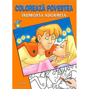Coloreaza povestea: Frumoasa adormita Coloreaza povestea: Frumoasa adormita