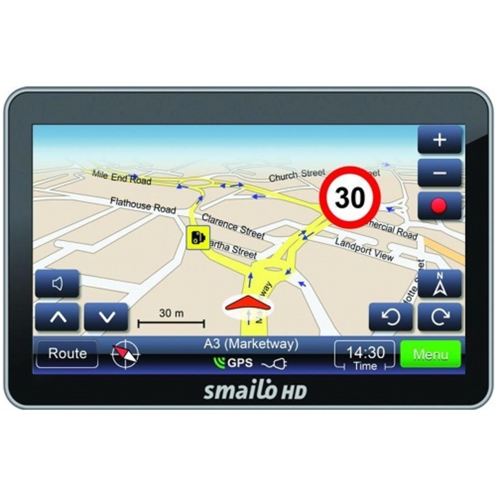 Sistem de navigatie Smailo HD 5.0, diagonala 5”, Harta Full Europe + Update gratuit al hartilor pe viata