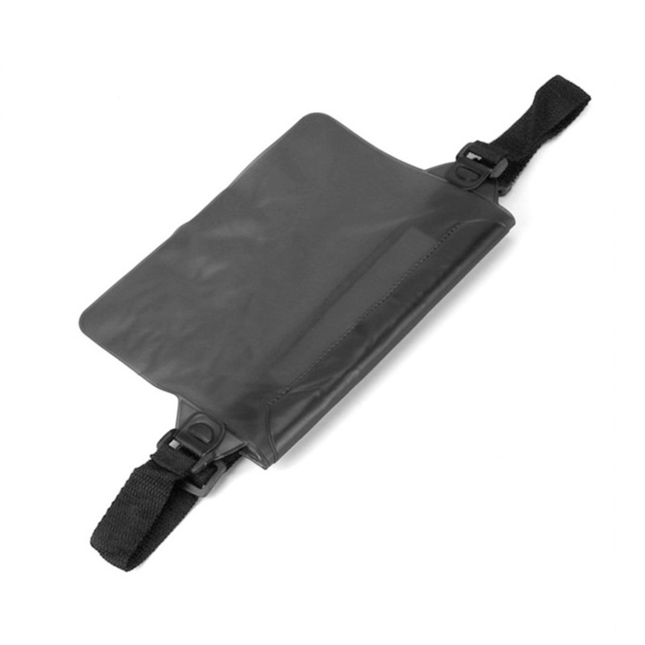 Водоустойчива чанта за плаж и спорт, закопчаване на кръста, регулируема, черна FMD0105