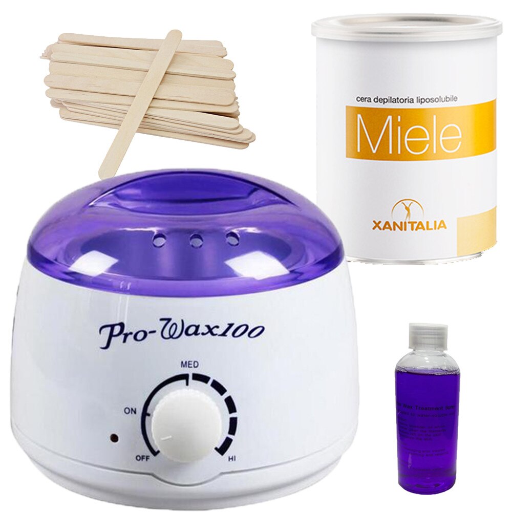 Kit epilare incalzitor cutie ceara traditionala ulei - miere