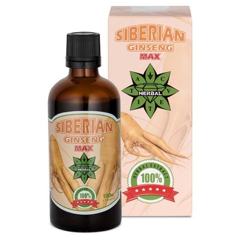 Supliment alimentar, Cvetita Herbal Ginseng Siberian Max, extract lichid, 100ml Supliment alimentar, Cvetita Herbal Ginseng Siberian Max, extract lichid, 100ml