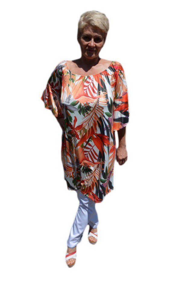 Bluza lejera de vara, imprimeu floral,D&J Exclusive, Multicolor