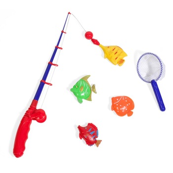 Joc de pescuit, Zola®, cu 1 undita si 4 pestisori Joc de pescuit, Zola®, cu 1 undita si 4 pestisori