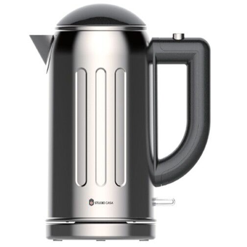 Fierbator Studio Casa Retro 60, 2200 W, 1.7 L, oprire automata, Inox/Negru