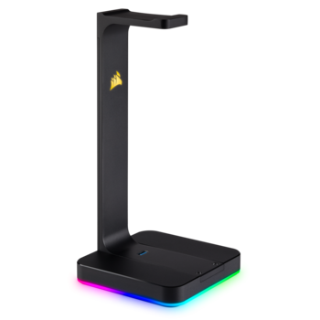 Stand casti gaming cu placa de sunet Corsair ST100 RGB, USB, Negru Stand casti gaming cu placa de sunet Corsair ST100 RGB, USB, Negru