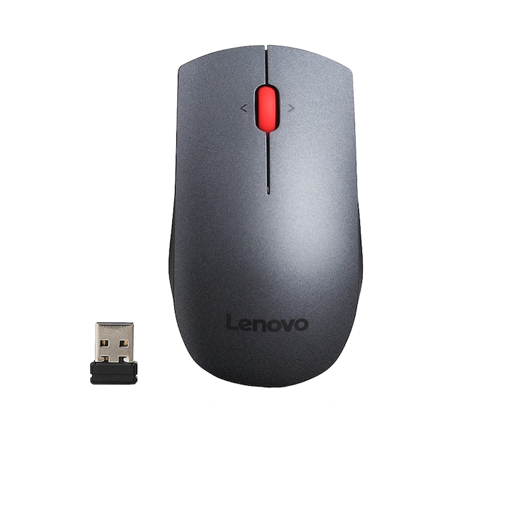 Безжична мишка Lenovo 700, Лазерна, Black