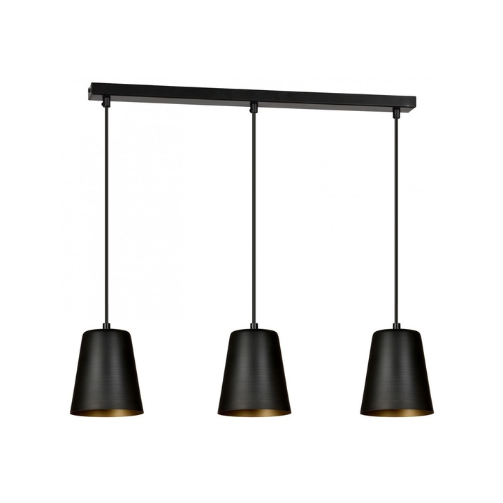 Полилей Emibig Milagro, 3X60W, Черен