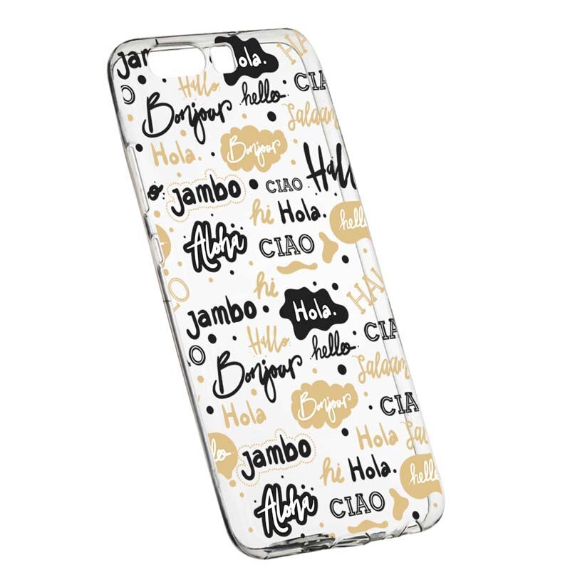 Husa Silicon, Transparent, Slim, Hello, Huawei Nova 2S