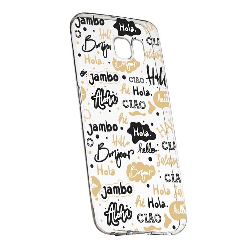 Husa Silicon, Transparent, Slim, Hello, HTC U Ultra