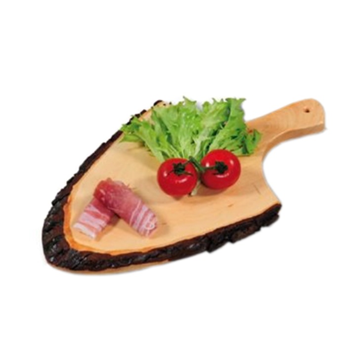 Platou servire Kesper, lemn in coaja, 35x18 cm