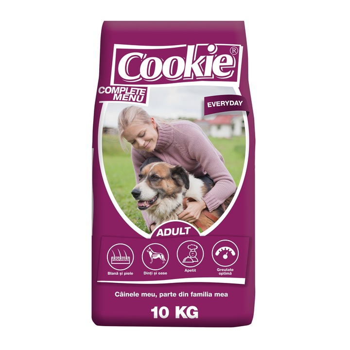 Суха храна за кучета Сookie, Everyday Complete Menu Adult, 10 кг