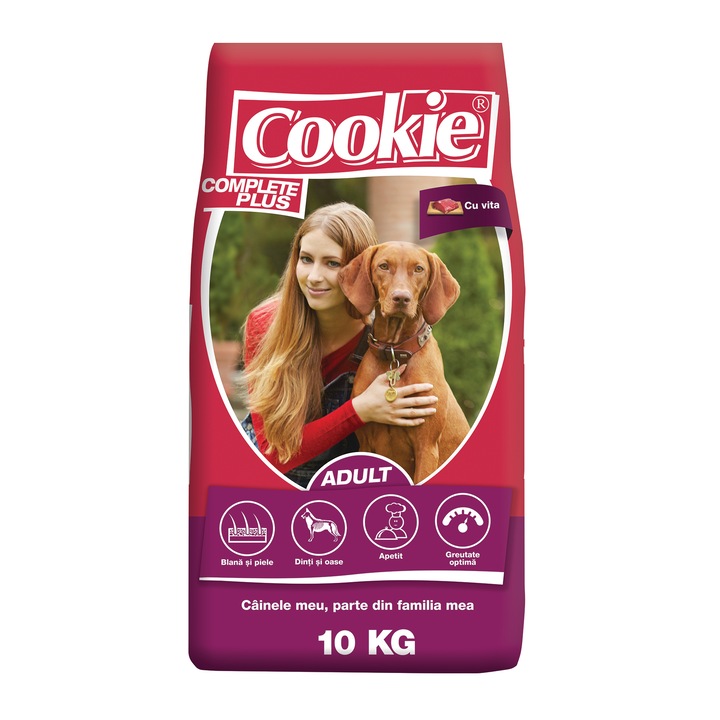 Храна за кучета Cookie Complete plus adult, Телешко, 10 кг