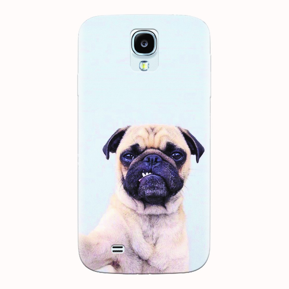 Husa silicon pentru Samsung Galaxy S4, Simple Pug Selfie