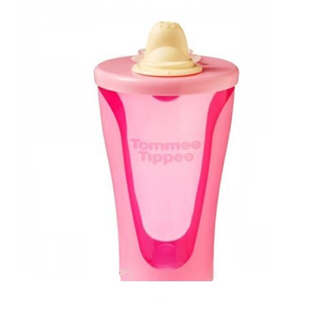 Cana cu cioc Tommee Tippee Easy Flow 350 ml 43038420, Roz 9+ luni