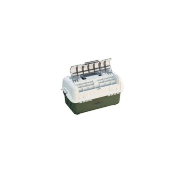 Cutie pescar cu 3 sertare si un compartiment pentru momeli spinning, 440x250x180mm Cutie pescar cu 3 sertare si un compartiment pentru momeli spinning, 440x250x180mm