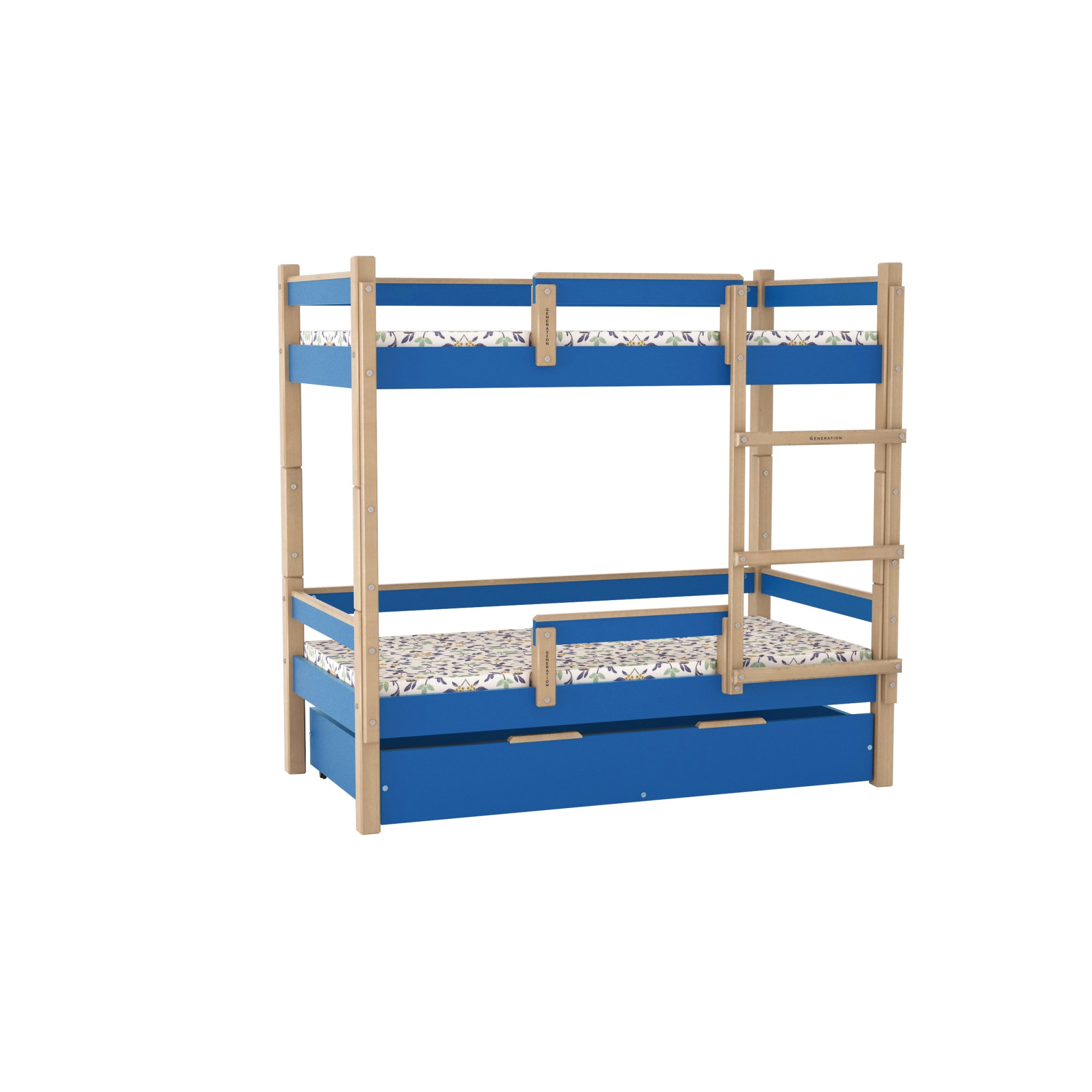 Pat-Patut etajat-demontabil cu sertar,160x80 cm,Pal Melaminat-FAG lemn masiv,Mobilier GENERATION-6/6