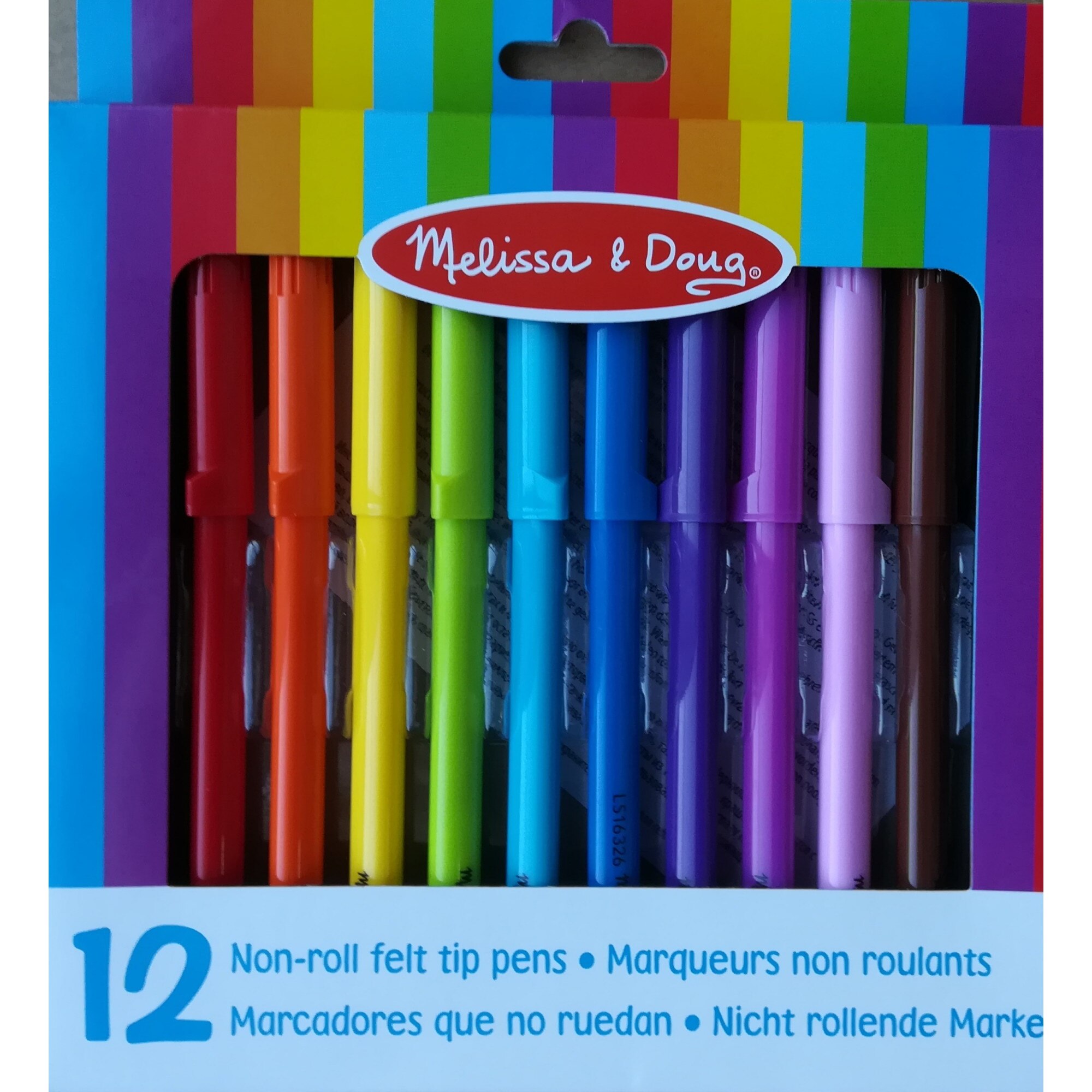 Set de 12 markere triunghiulare Melissa and Doug