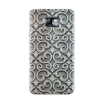 Husa silicon pentru Samsung Galaxy S2, Baroque Silver Pattern Husa silicon pentru Samsung Galaxy S2, Baroque Silver Pattern