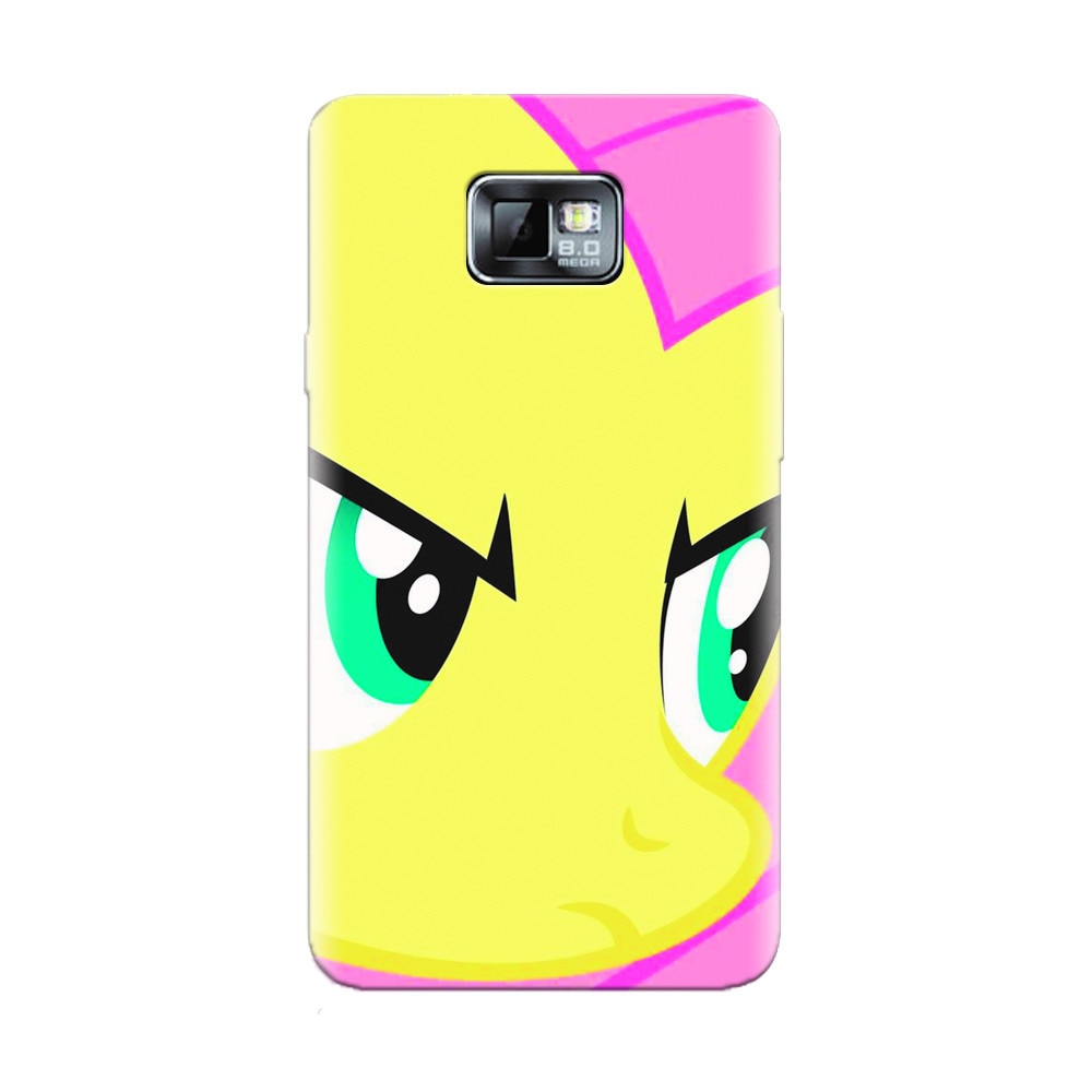 Husa silicon pentru Samsung Galaxy S2, Close Up Fluttershy My Little Pony Friendship Is Magic