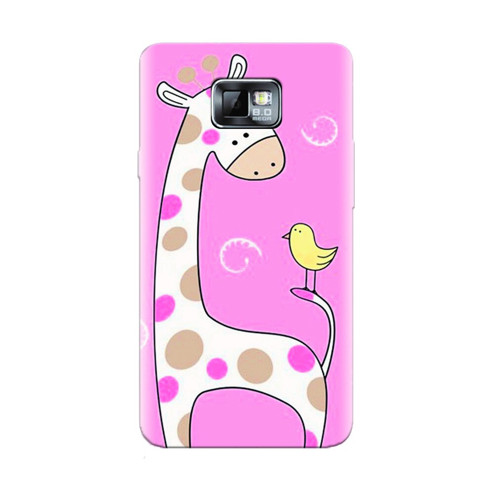 Husa silicon pentru Samsung Galaxy S2, Cute Giraffe