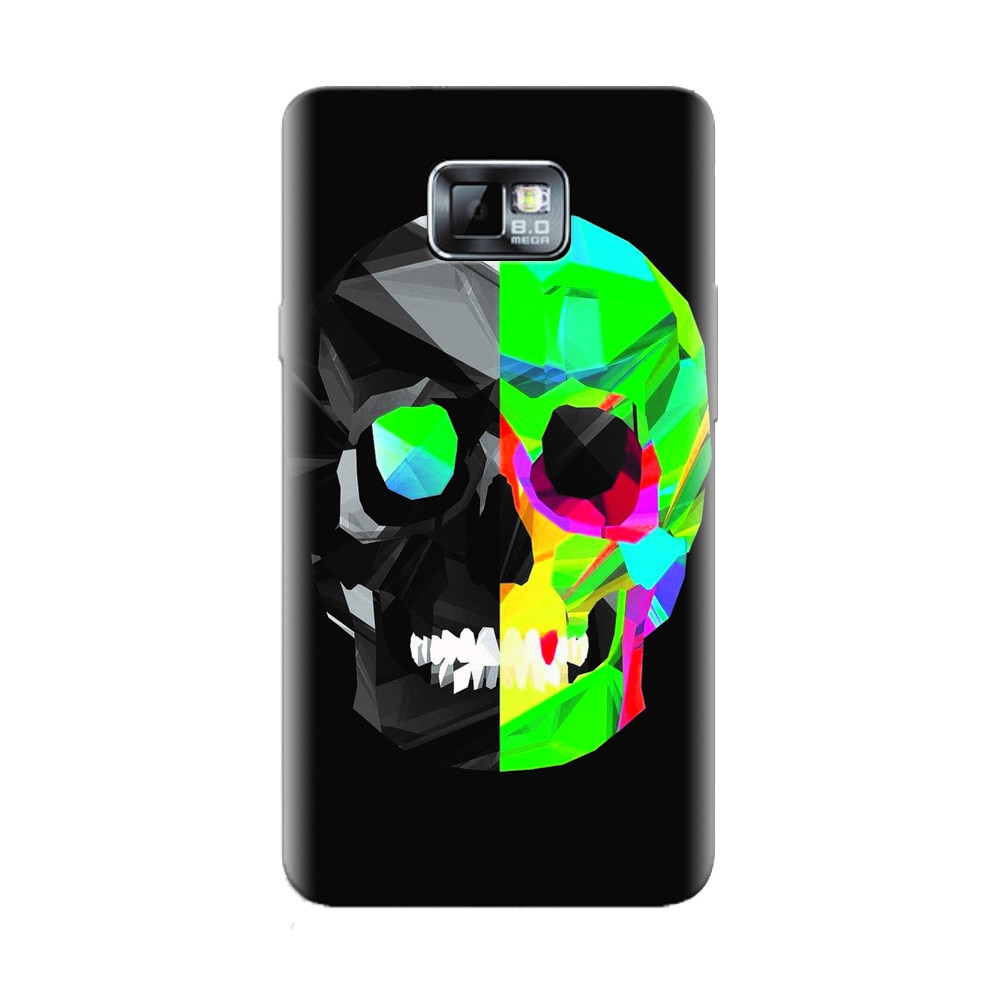Husa silicon pentru Samsung Galaxy S2, Colorful Skull
