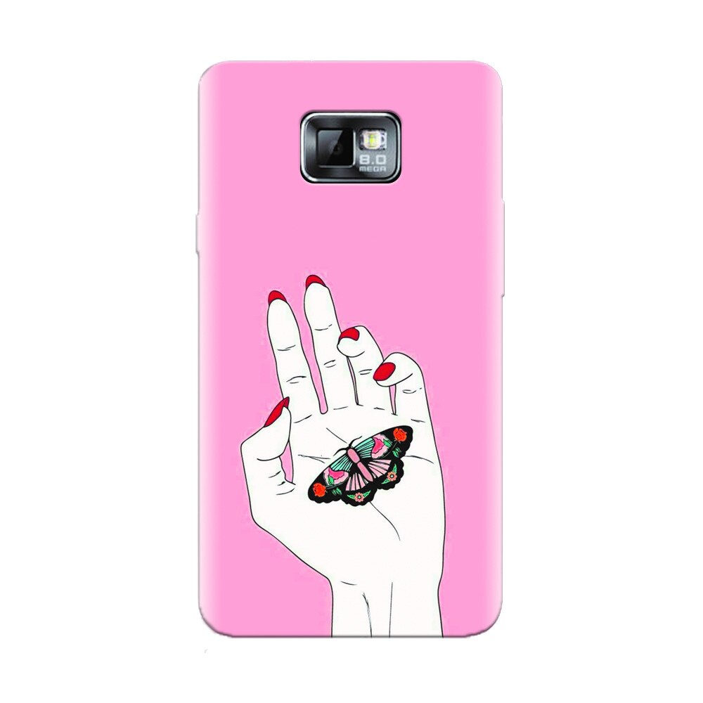 Husa silicon pentru Samsung Galaxy S2, Butterfly In Hand