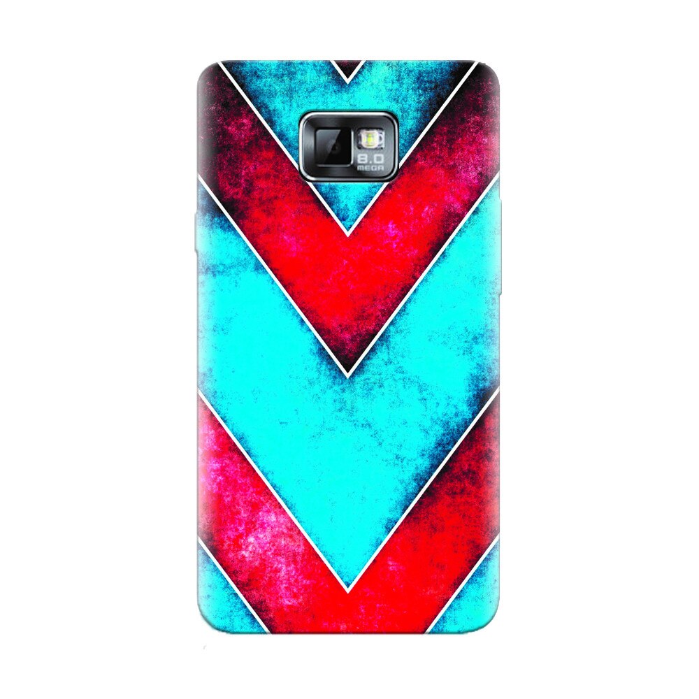 Husa silicon pentru Samsung Galaxy S2, Blue And Red Abstract