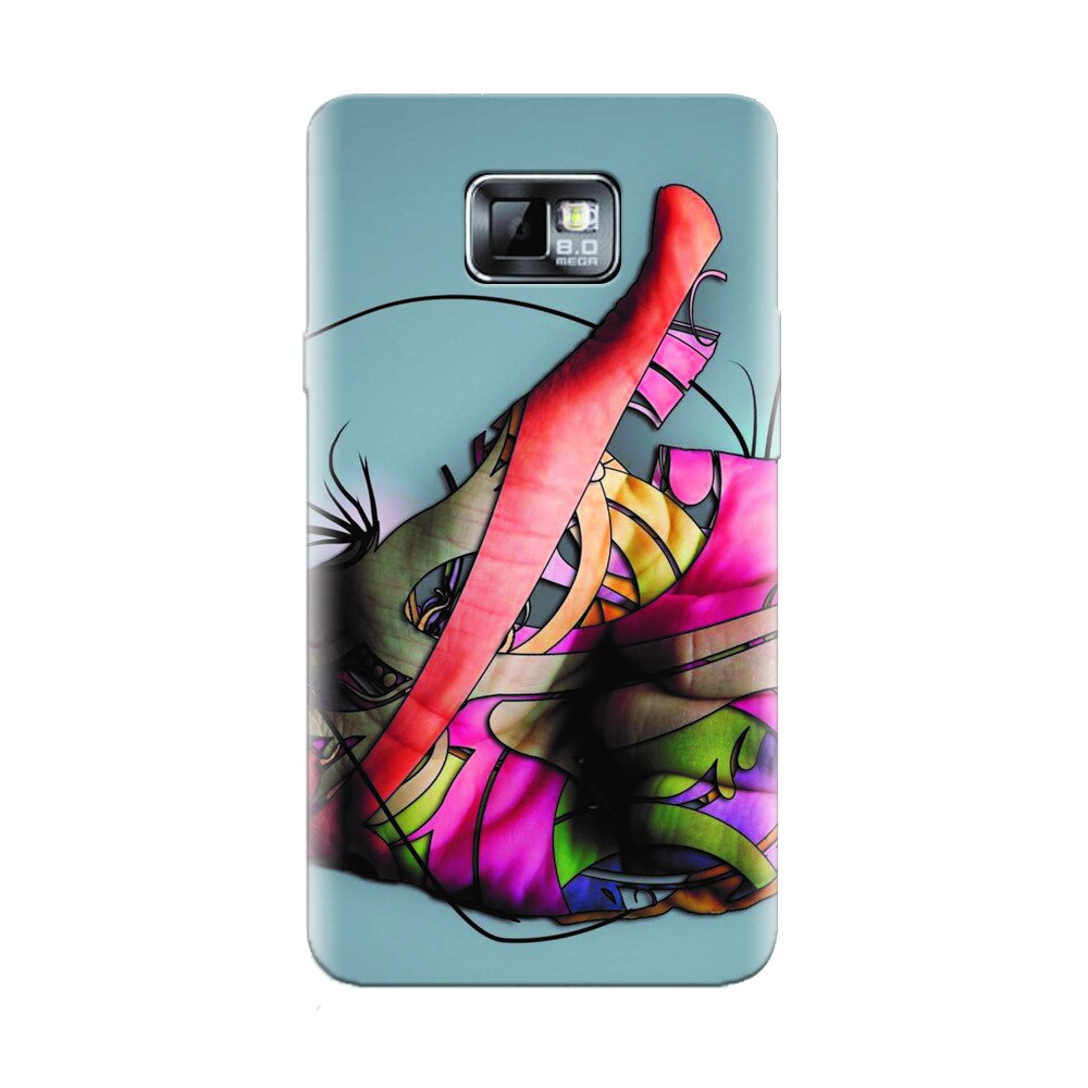 Husa silicon pentru Samsung Galaxy S2, Abstract Minimalistic Hands