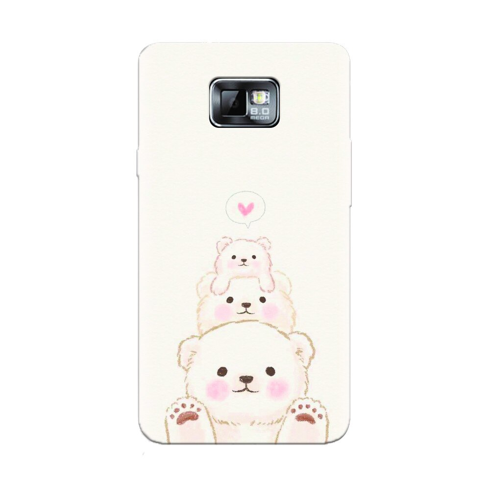 Husa silicon pentru Samsung Galaxy S2, Family Bear