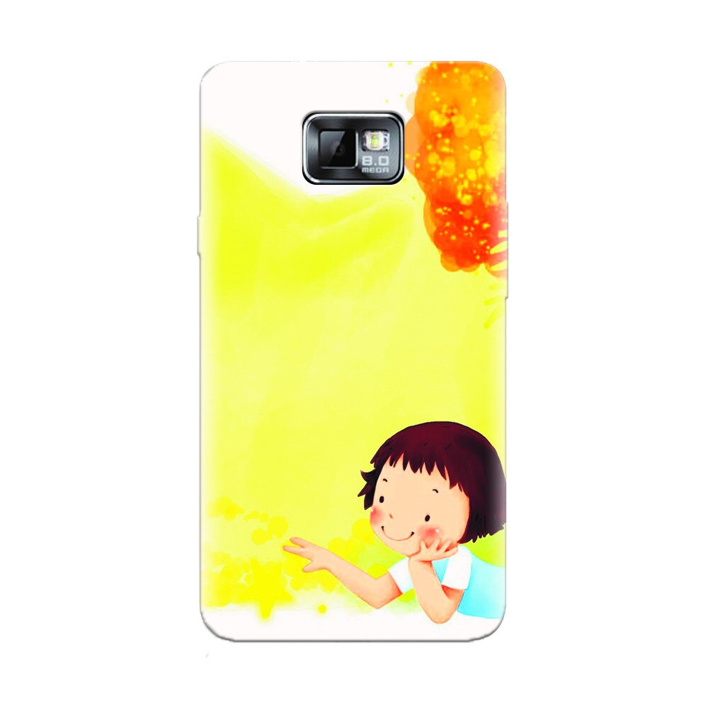 Husa silicon pentru Samsung Galaxy S2, Child Autumn Paint Hd